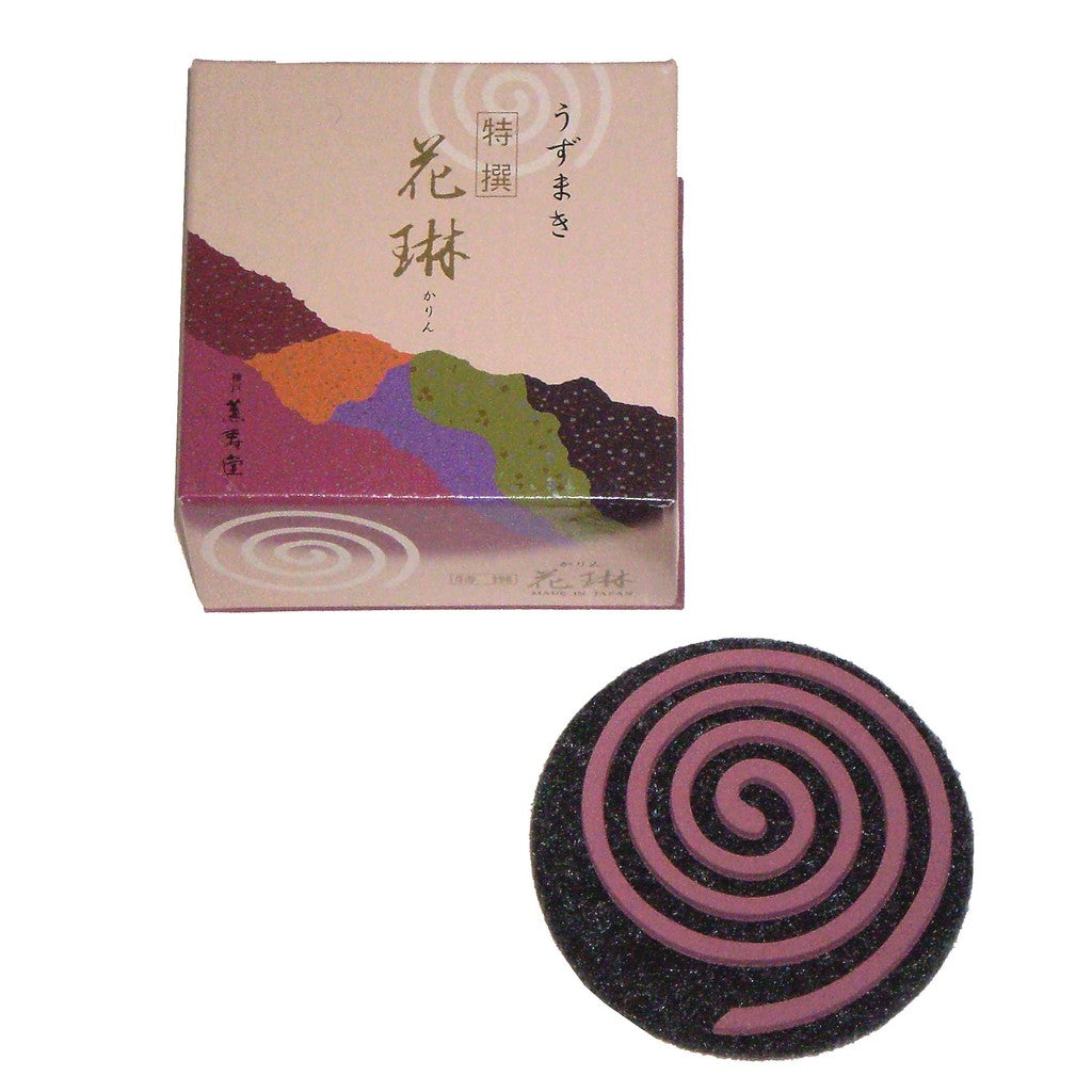Karin Series Kaunjudō Incense Premium Karin Spiral, 10 Sticks, #20