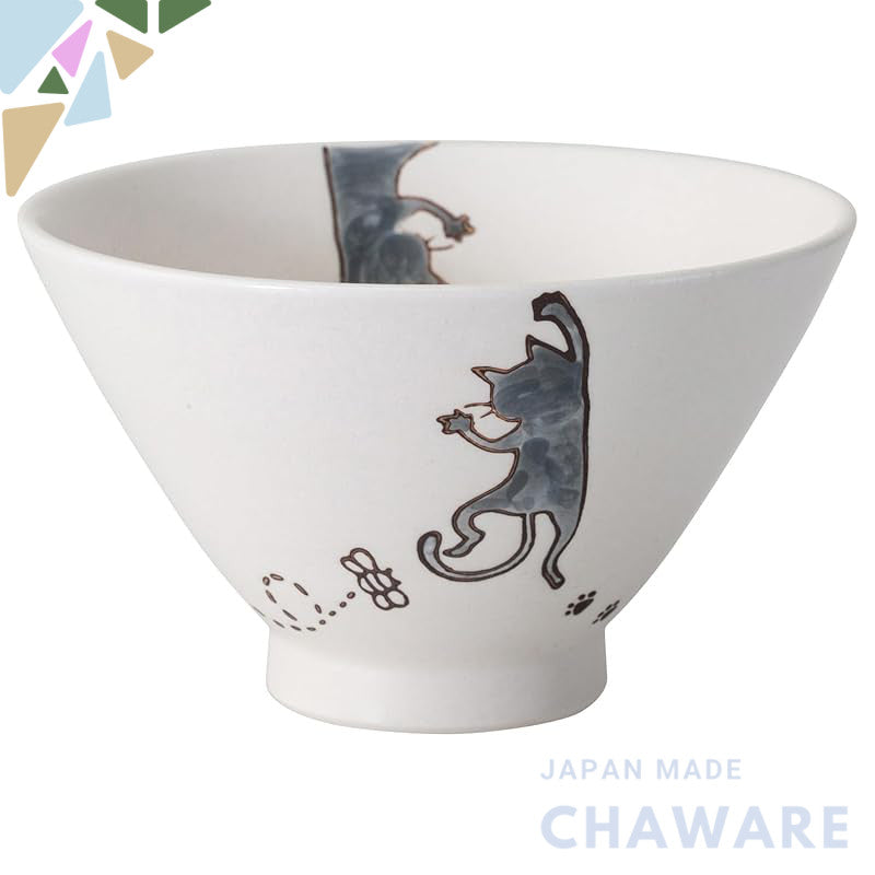 Hasami Porcelain Cat Mug 280ml - Brown, Microwave and Dishwasher Safe 25441