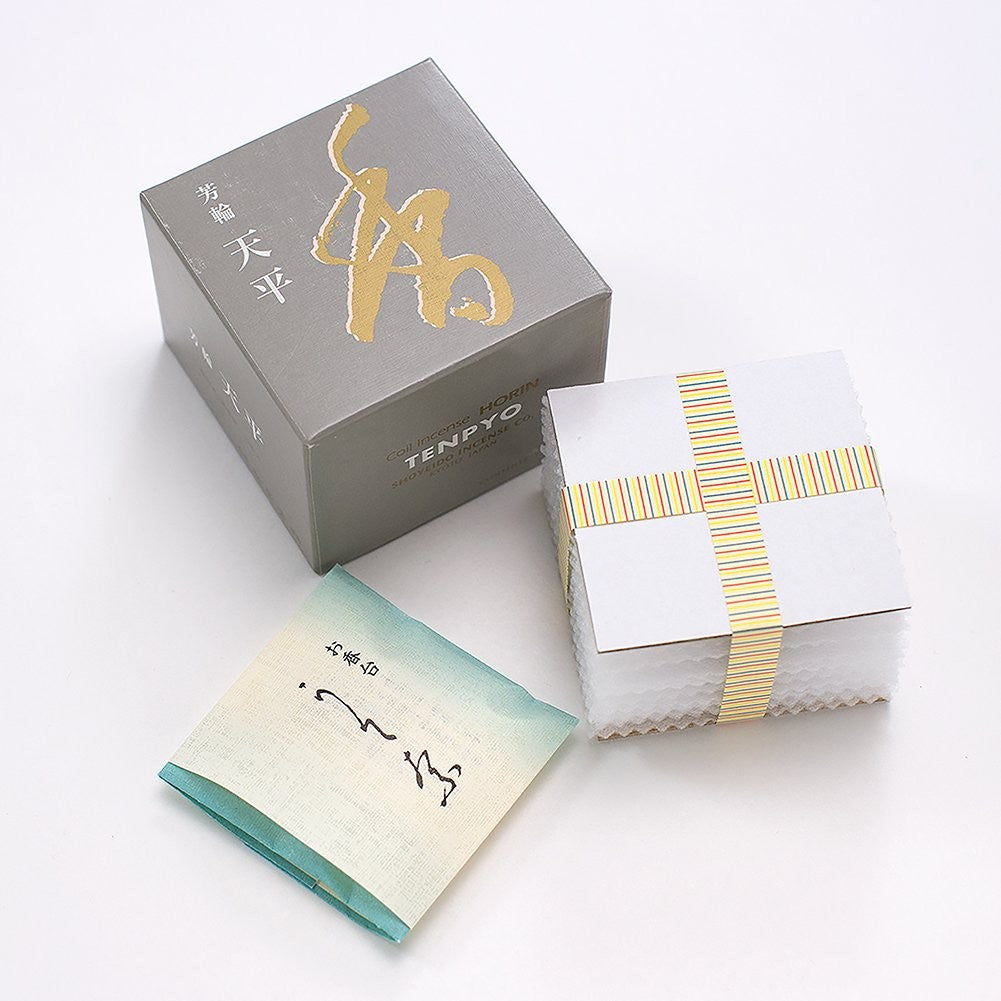 Shoyeido Incense, Horin Tenpyo, Spiral Type, 10 pieces, with Utena Square Type #210521