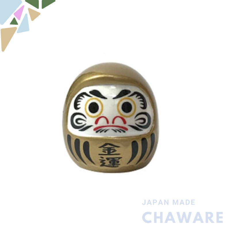 Daruma figurine for good luck and fortune, featuring facial depiction, auspicious charm, approximately 3.2cm in height a