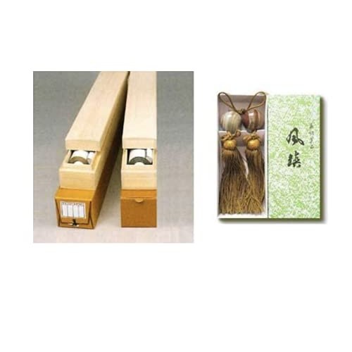 Hanging Scroll, Year-Round Display, Flowers, Rangetsu Yoshii, Flourishing Flowers, 5 Shaku Size, Bird-and-Flower Painting, With Paulownia Box and Tatami Paper Storage, Including Wind Chime, for Alcove.