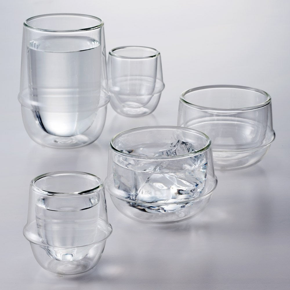 KINTO KRONOS Double Wall Espresso Cup 80ml, Heat-Resistant Glass, Microwave and Dishwasher Safe, Gift, Present, 23104