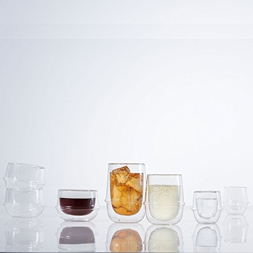 KINTO KRONOS Double Wall Teacup 200ml, Heat-Resistant Glass, Microwave and Dishwasher Safe, Gift Item 23105