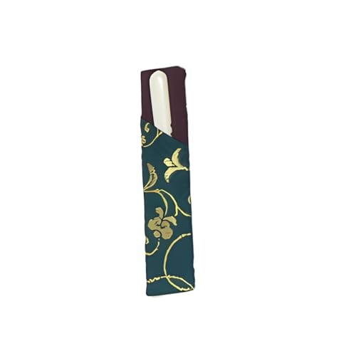 Tea ceremony utensil practice set, featuring a paper case, small chrysanthemum paper, purple cloth, fan (black lacquer, 6.5 inches), toothpick holder with resin toothpicks, for the Ura-Senke style, designed for men.
