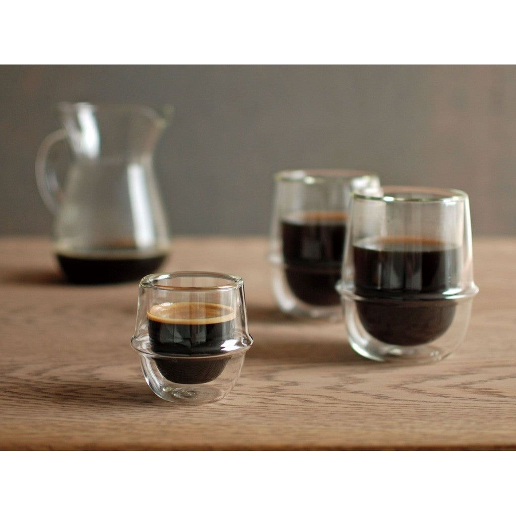 KINTO KRONOS Double Wall Coffee Cup 250ml Heat-Resistant Glass Microwave and Dishwasher Safe Gift Present 23107