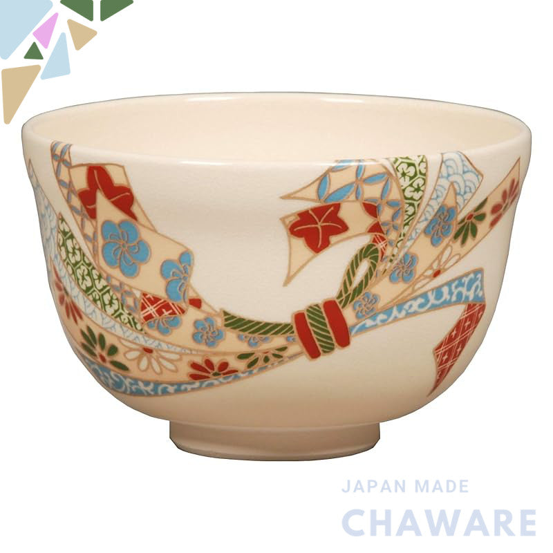 Miyachi Eikou Matcha Bowl White Size: Diameter 12.4 x Height 7.8 cm Nishiki Tsukushi Gift Box Included