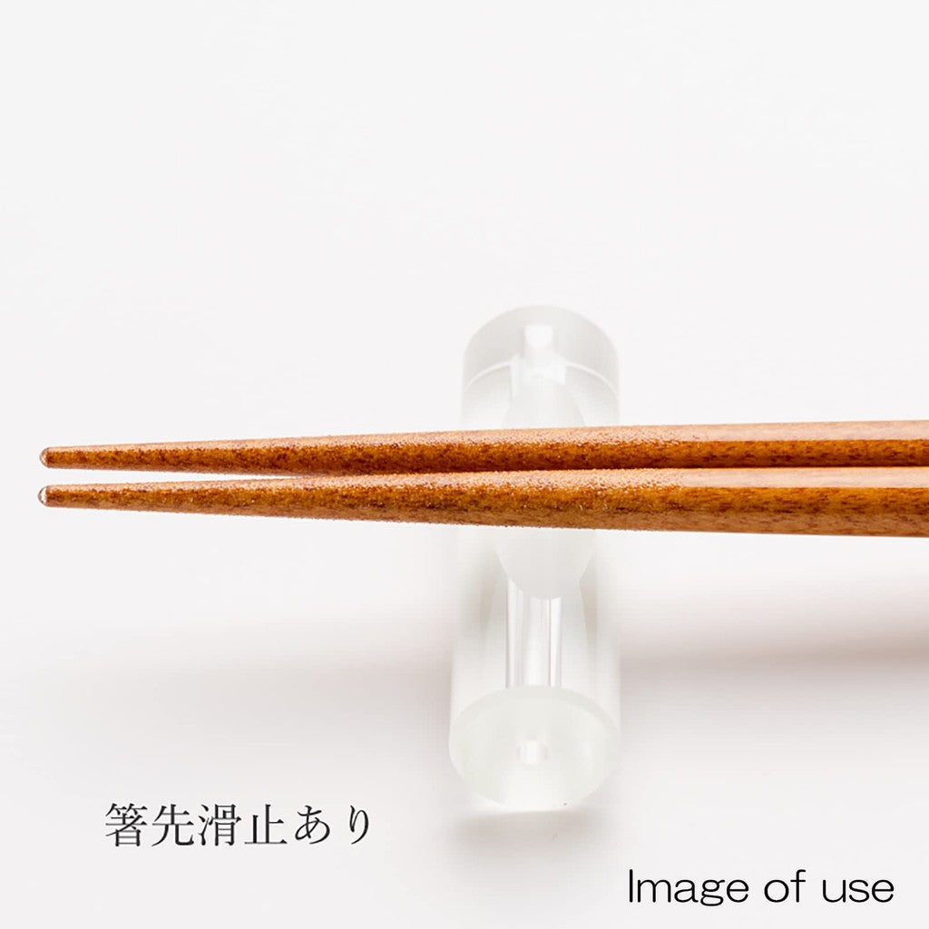 Hashikura Matsukan Dishwasher-Safe Couple's Chopsticks Natural Wood Pair Set 22.5cm with Chopstick Rest Crystal Sunlight Spring-Summer Green Pink Made in Japan G-82011