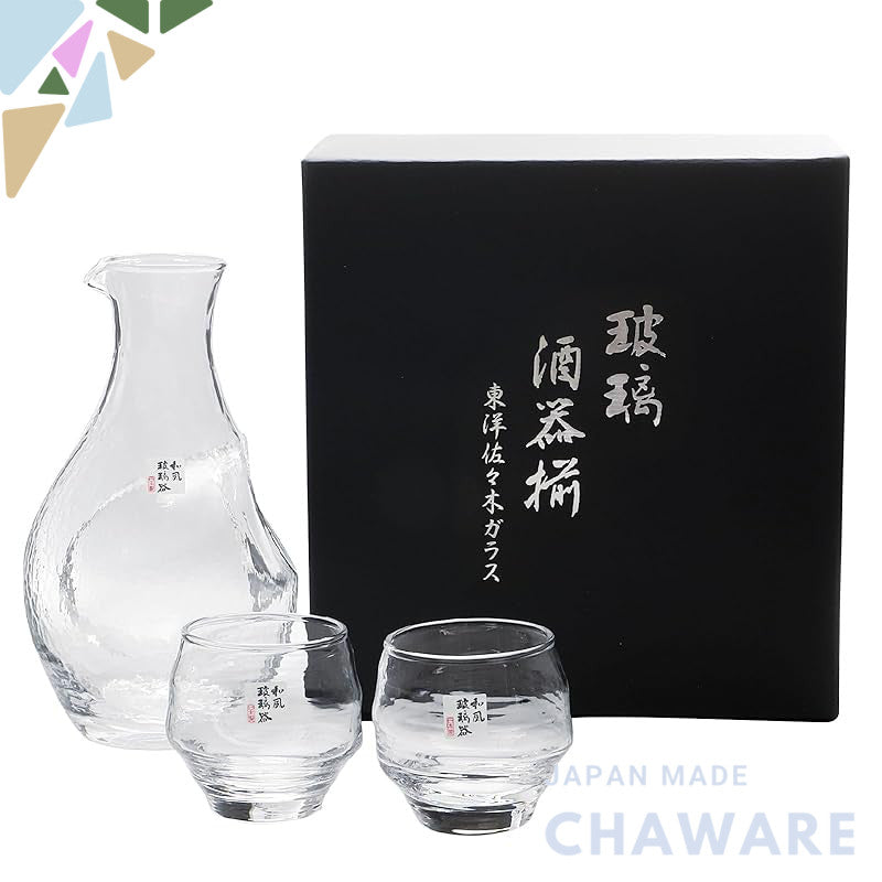【made in japan】
Eastern Sasaki Glass Sake Chilled Set, Sake Glass Collection, Complete Sake Utensils, Boxed, Made in Japan, Dishwasher Safe, Clear, 3-Piece Set, Father's Day G604-M79 (Carafe) 300ml × 1, (Cup) 100ml × 2