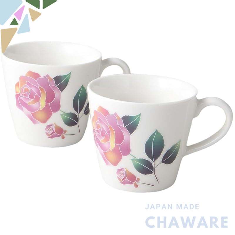 Ale-net Japanese Ceramic 2-Piece Mug Set – Pair of Porcelain Coffee Cups, Made in Japan