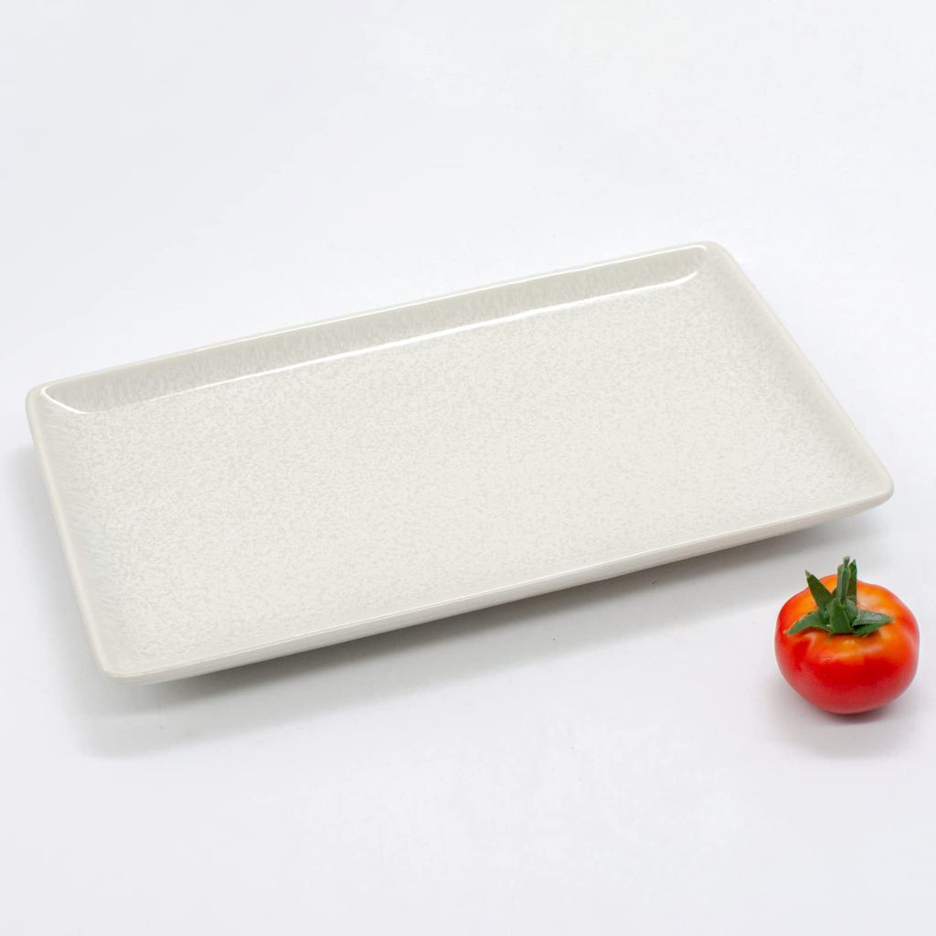 Aito "Natural Color" Mino Ware Rectangular Serving Plate 21 x 13 cm – Microwave & Dishwasher Safe, Made in Japan