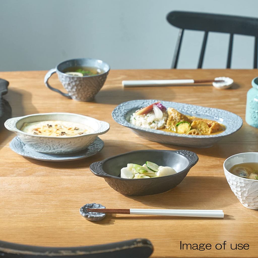Aito Lien Oval Bowl 26×16 cm – Mino Ware Antique-Style, Microwave & Dishwasher Safe, Made in Japan