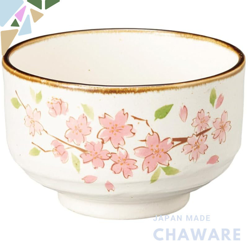Sakura Matcha Tea Bowl 12xH7.5cm Mino Ware Ceramic Japanese Tea Ceremony Made in Japan