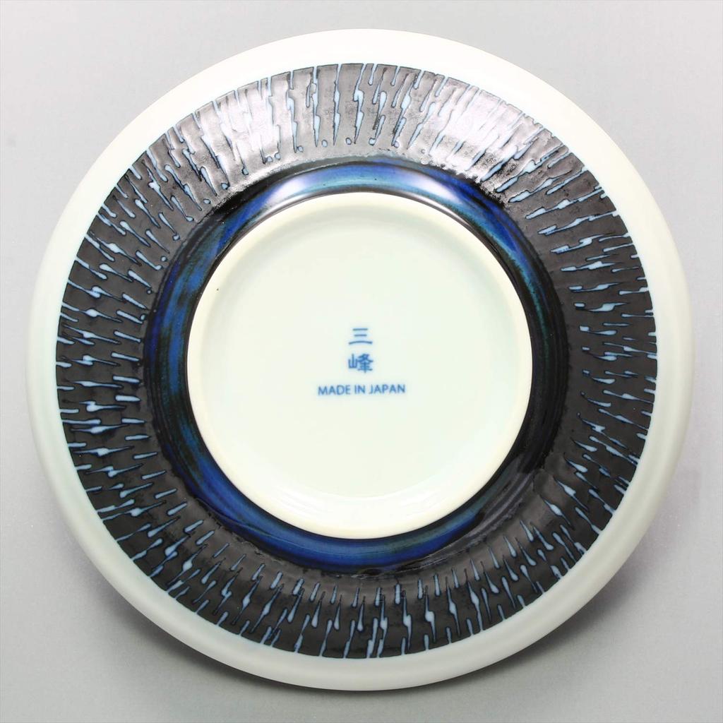 Mino Ware Tobikanna Indigo Bowl 17cm×5cm Lightweight Deep Dish Microwave & Dishwasher Safe Japan