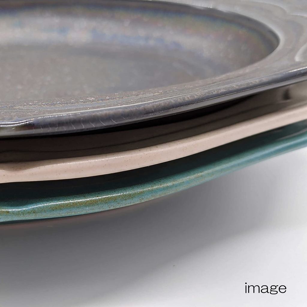 Cadre Mino Ware Antique-Style Oval Relief Ceramic Plate/Bowl – Microwave-Safe, Made in Japan
