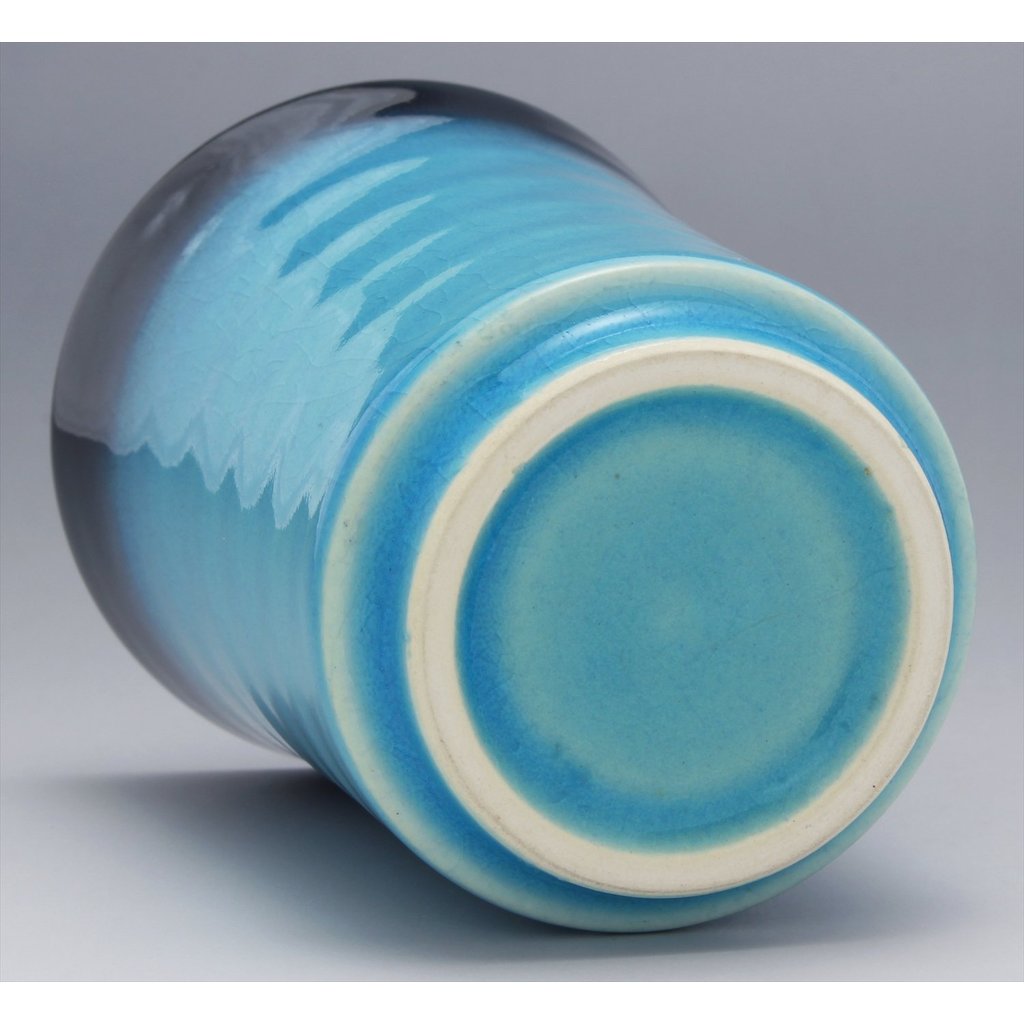 Minoyaki Higashiyama Kiln "Turquoise Blue" Tea Cup, Capacity approximately 190ml, Dimensions approximately 7cm in diameter × 9.5cm in height, Stylish Japanese Tableware, Made in Japan, 551-0062.