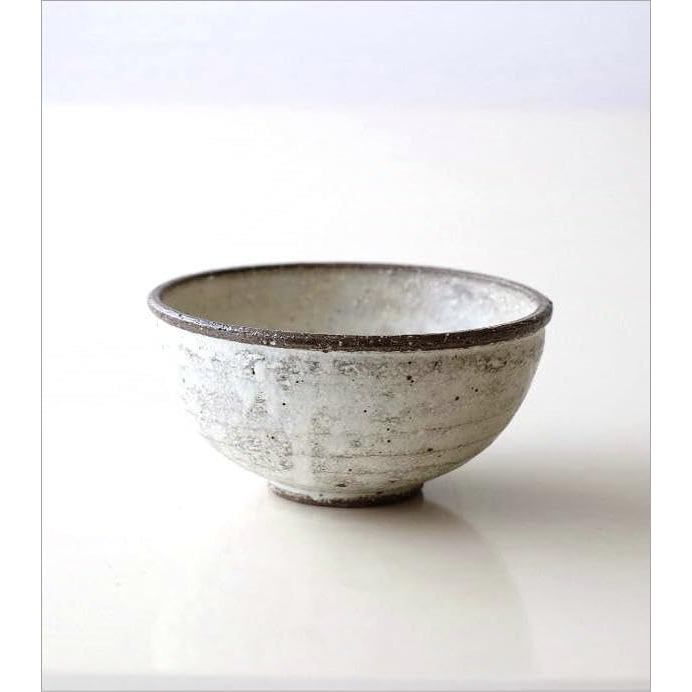 Seto Ware Kohiki Ceramic Rice Bowl, Japanese Made, 12×6cm, Modern Wafu Style, Microwave Safe