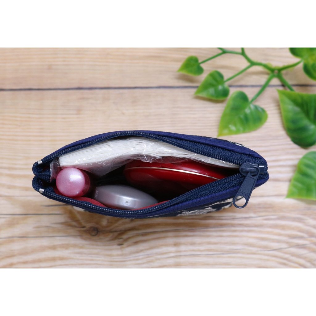 Kyosuke Japanese Mini Pouch in Navy Cat Design