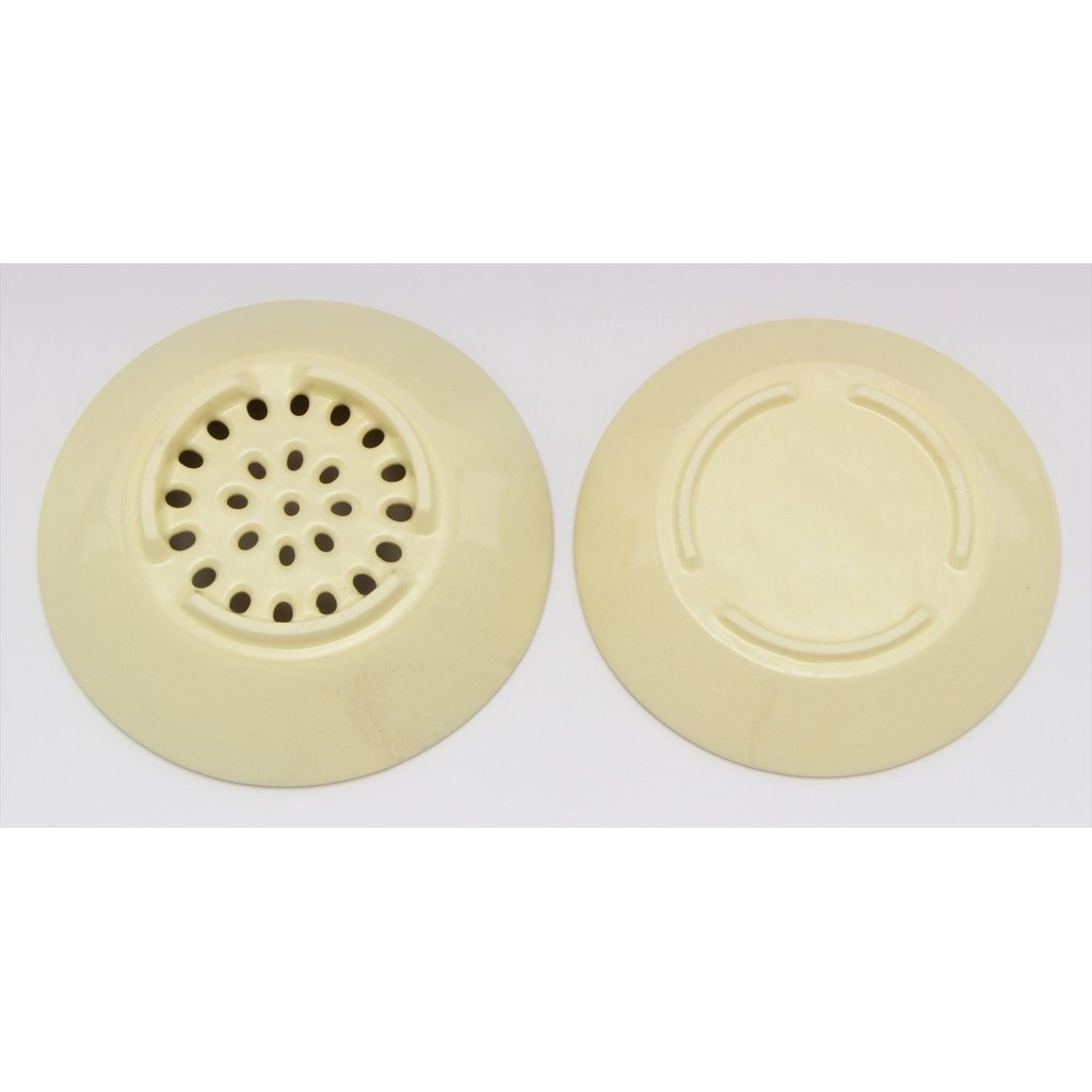 SOUSEN 15cm Seto Ware Medium Draining Plate with Black Cat Pattern (Assorted Colors)