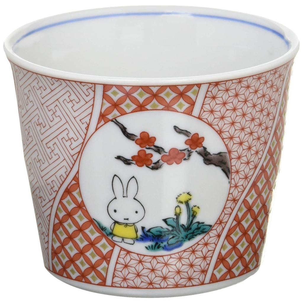 Miffy Kutani Ware Soba Choko Cup, Akae Red Painting, Japanese Ceramic Tableware 211146