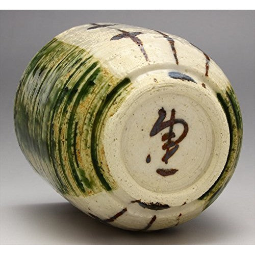 【made in japan】
Mino Ware "Nakagaki Renji" Oribe Sudare Tea Cup, Approximately 8cm Diameter & 9cm Height, Capacity 260ml, Made in Japan, Traditional Ceramic Drinkware 043-0124