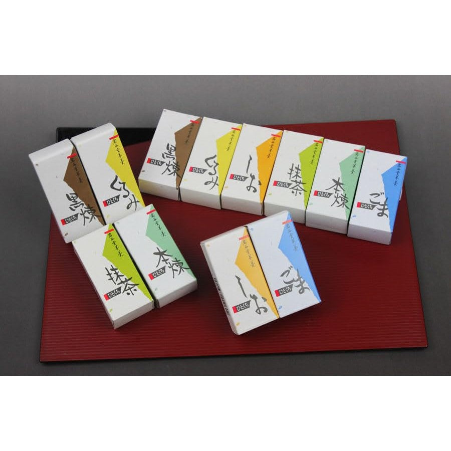 Kaishindo Iwayado Yokans - Bite-Sized Sweet Bean Jelly, 12 Pieces in 6 Varieties (Black Paste, Walnut, Plain, Salt, Matcha, Sesame) - Gift Wrapped. Perfect for Any Occasion!
