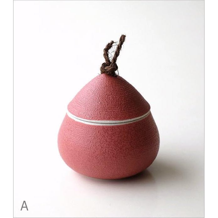 Small Seto-Yaki Ceramic Incense Burner with Lid — Cute Japanese Pottery Home Decor & Gift