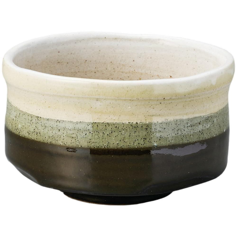 Ale-net Mino-yaki Ceramic Matcha Bowl (13×8 cm) – Japanese Tea Ceremony Chawan, Iridescent Glaze (Multiple Colors)