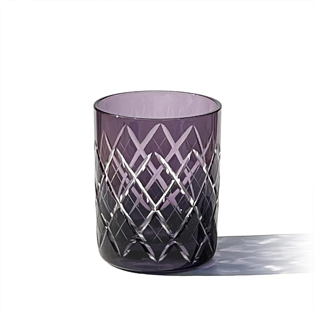 TABLEAU Official Edo Kiriko Yarai Pattern Old Glass Edo Purple TB90115-1M Gift Box Made in Japan