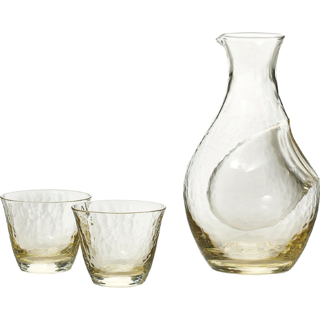 Toyo Sasaki Glass Japanese Sake Glass Collection Takasegawa Amber Cold Sake Set G604-M72