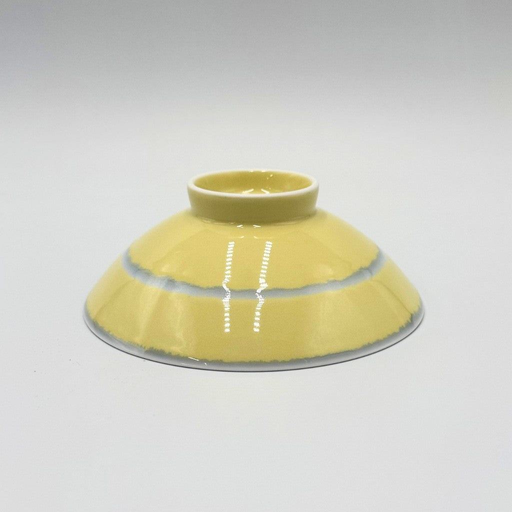 Flat Tea Bowl, Yellow (Approx.) φ15×5.3cm YN-1, Designed by Masahiro Mori, Hasami Ware, Made in Japan.