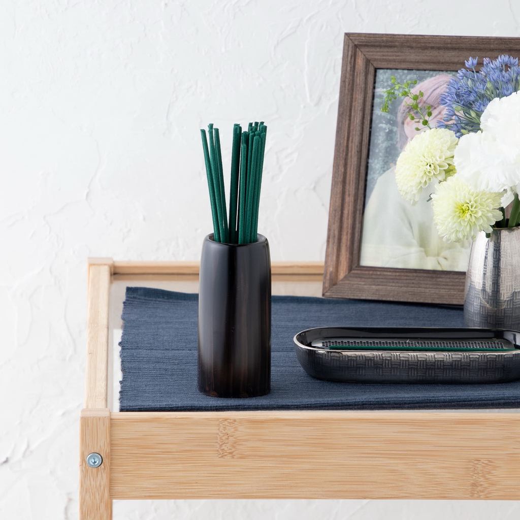 Sunmany Yamanaka Lacquer Incense Holder - Made in Japan, Compact Altar Incense Stand Ø4.0×H8.5cm