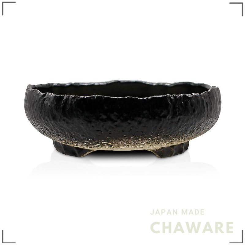 Umekichi Bonsai Supplies, Iron Bonsai Pot, Yokkaichi Banko Ware, Ei Kiln, Black, 5in (15cm)