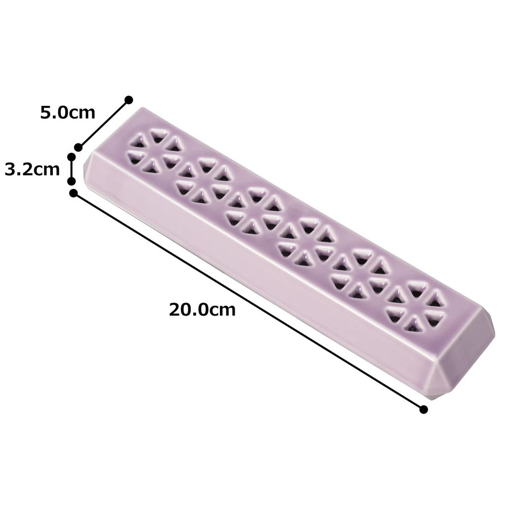 Sunmany Arita Porcelain Incense Holder - Compact Easy-Clean Plate for Modern Altar Pale Purple