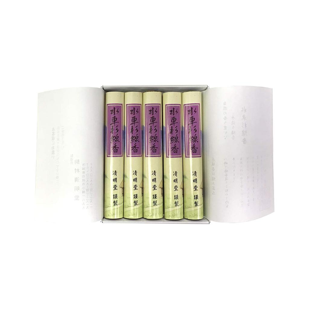 Waterwheel Sugi Incense Sticks - Additive-Free, 100% Japanese Cedar Leaves, Made in Japan (1 Pack)