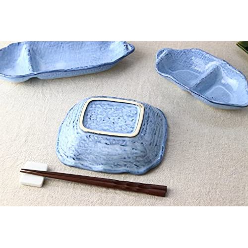 Cerapockke Seto-Yaki 18cm Blue Ceramic Salad Serving Bowl - Japanese Made Versatile Tableware