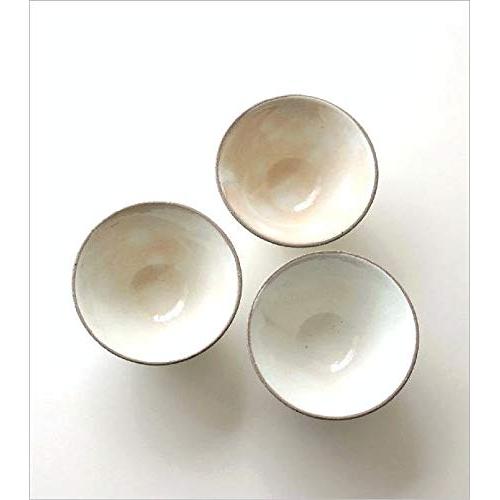 Stylish Japanese Seto-yaki Ceramic Rice Bowl - Kohiki Powder Glaze Hime Chawan, Simple Tableware