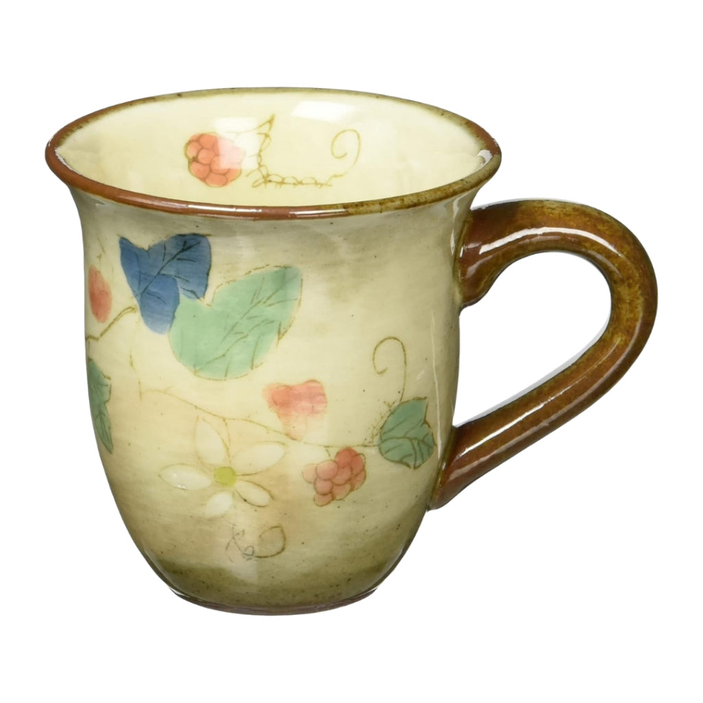 Hasami Porcelain Floral Mini Mug Cup - Raspberry Pattern
