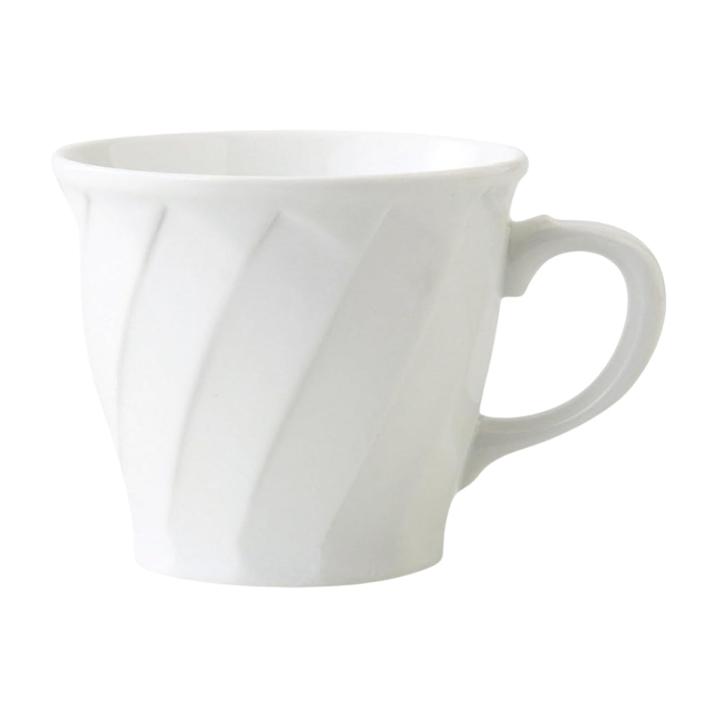 Nishikai Pottery Hasami Ware Fine Porcelain Carved Mug, Set of 73423 & 73422