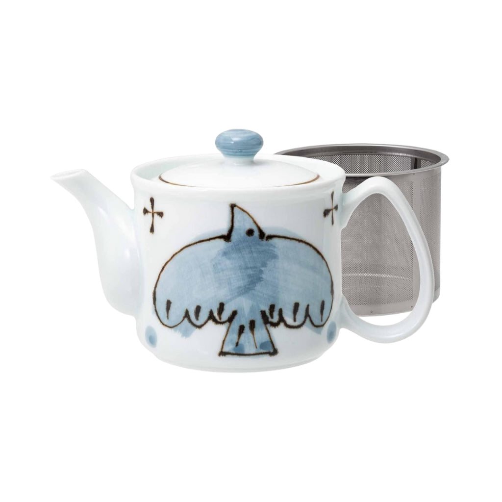 Japanese Hasami Pottery Teapot with Super Stainless Steel Strainer - 325ml & 500ml Variants, Aile El Collection, Made in Japan