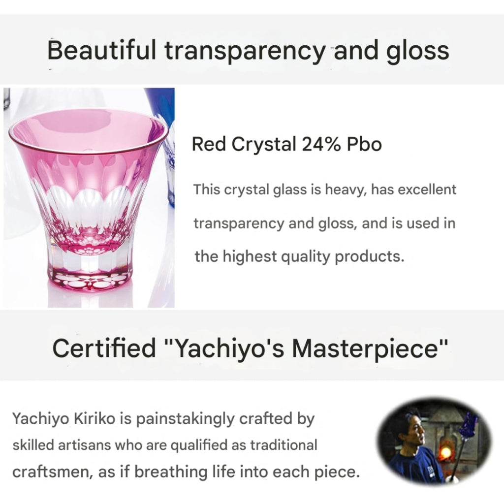 【made in japan】Sasaki Glass Yachiyo Kiriko Cup with Bamboo Leaf Pattern 85ml Made in Japan in a Wooden Box Sake Cup Sake Glass Whiskey Glass Gift Present for Respect for the Aged Day Father's Day Mother's Day Birthday LS19759SULM-C694-S2