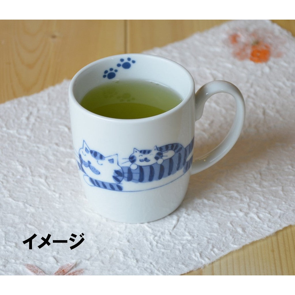 Hasami Porcelain Cat Mug - Dreaming Cat Edition