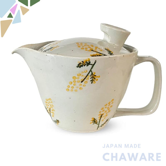 J-kitchens Teapot with Infuser, Hasami Porcelain, Made in Japan, 240ml Large for One to Two Servings, Water-Repellent Mi