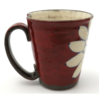 Hasami Porcelain Fukusho Kiln Hand-Painted Dahlia Series Mugs and Teapot