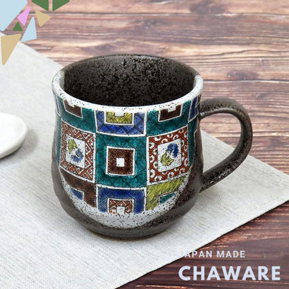 Stylish Mug Tableware Kutani Ware Mug Stone Paving Pattern Ceramic High Quality Brand Made in Japan