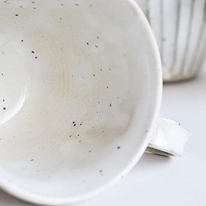 Tatara Mug Cup, Porcelain, White, with Chipped Edge, Mino Ware, 250ml, 755-09-244
