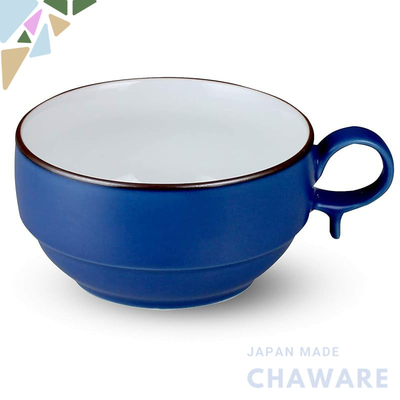 Hakusan Porcelain S-Type Small Soup Bowl Blue Matte (Approx.) φ10.5×5.5cm 300ml S-type SOUP BOWL Hasami Ware Made in Jap