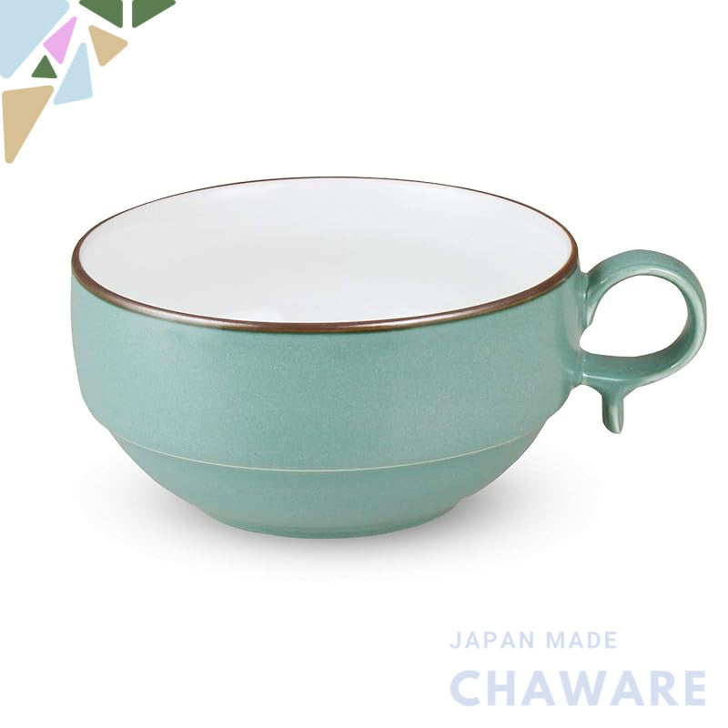Hakusan Porcelain S-Type Soup Bowl Large Green Matte (Approx.) φ12×6cm 450ml S-type SOUP BOWL Hasami Ware Made in Japan