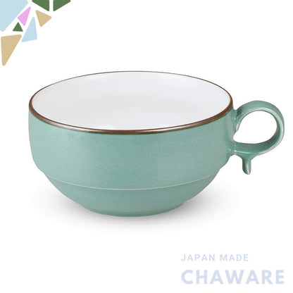 Hakusan Porcelain S-Type Soup Bowl Large Green Matte (Approx.) φ12×6cm 450ml S-type SOUP BOWL Hasami Ware Made in Japan