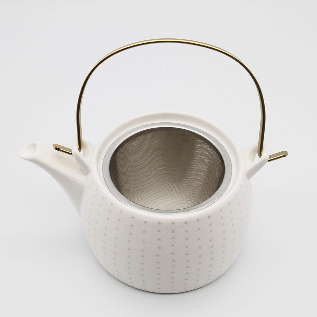 [Dolce duo] Teapot Set with Cups Teapot, yunomi (Japanese teacup), cups, and strainer included Tea Set Gift Set Ceramic Birthday Gift PD-1501
