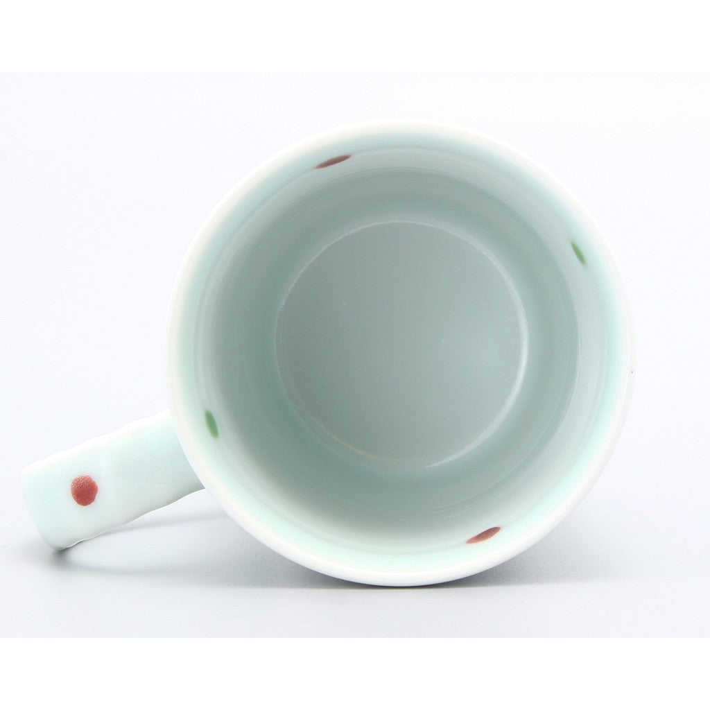 Hasami Porcelain Jouyama Kiln Colorful Polka Dot Mug - Blue & Red